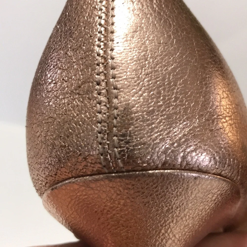 Dolce Vita Milka Rose Gold Metallic Leather Pointed Toe Stiletto Woman’s 8.5 - Picture 6 of 13